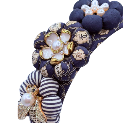 CC Shield Vintage Silk Necktie Headband
