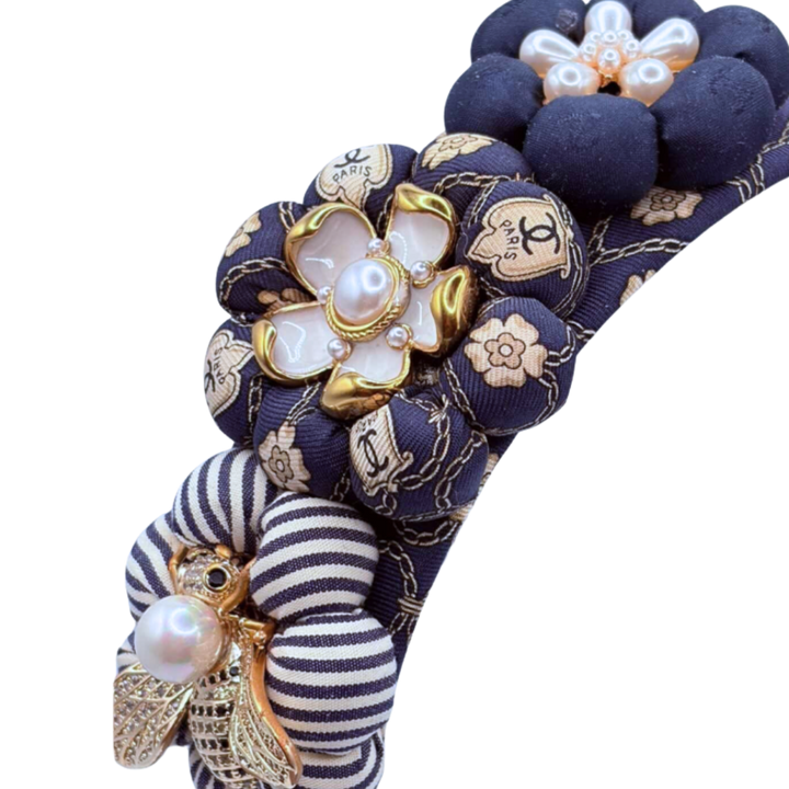 CC Shield Vintage Silk Necktie Headband