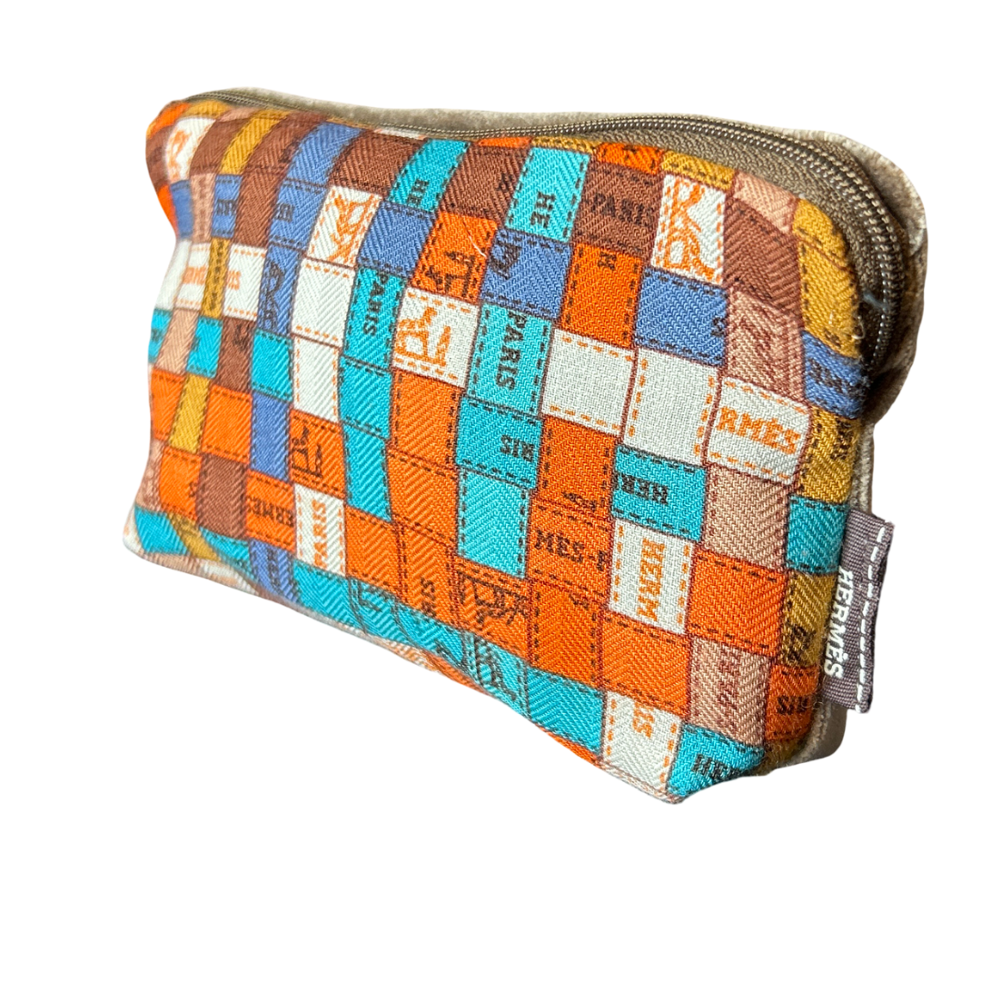 HERMÈS BOLDUC au Carre Scarf Beauty Bag at Vintage Luxe Up