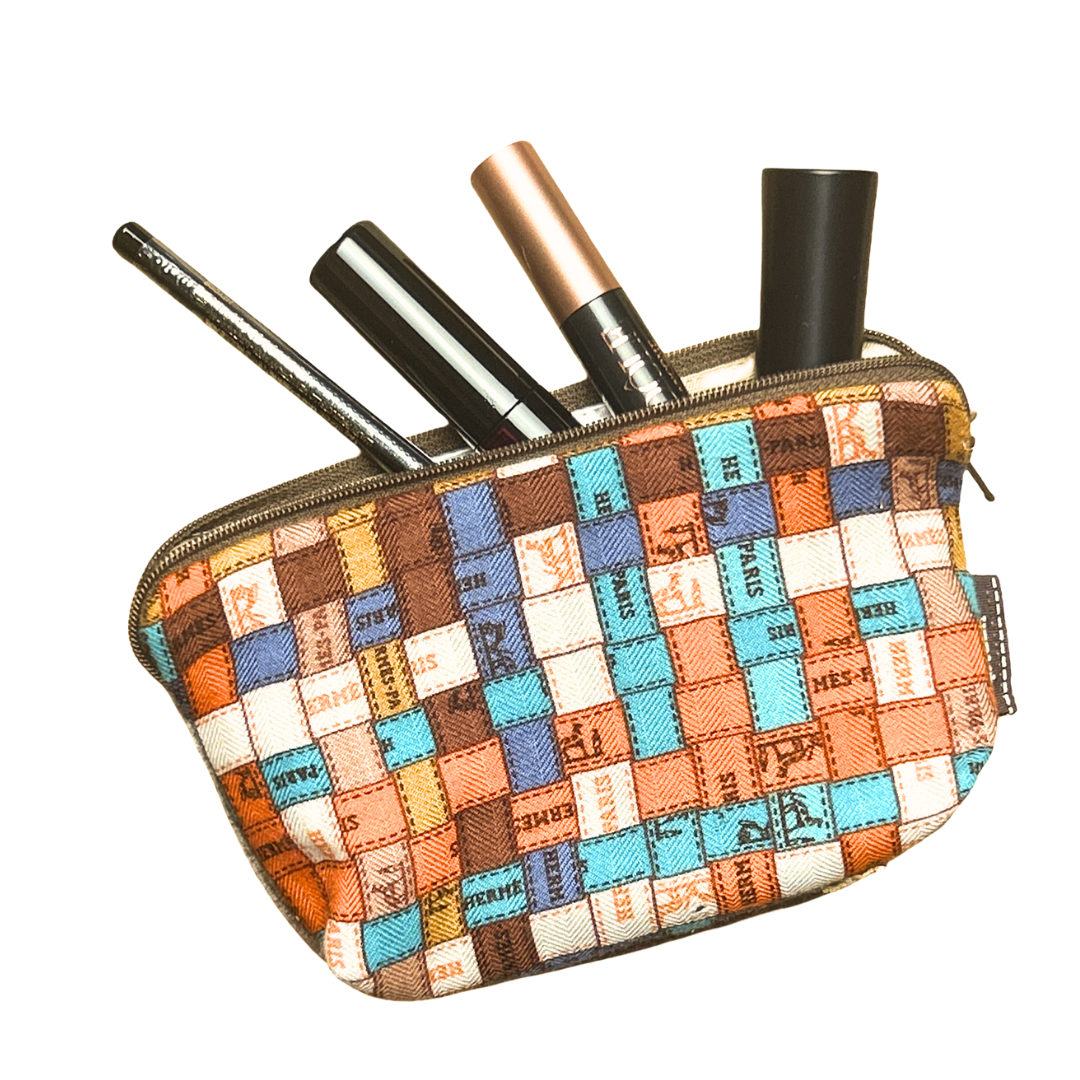 HERMÈS BOLDUC au Carre Scarf Beauty Bag at Vintage Luxe Up