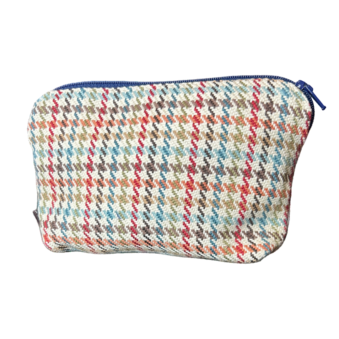 Couvertures et Tenues du Jour Blue Vintage Silk Scarf Beauty Bag