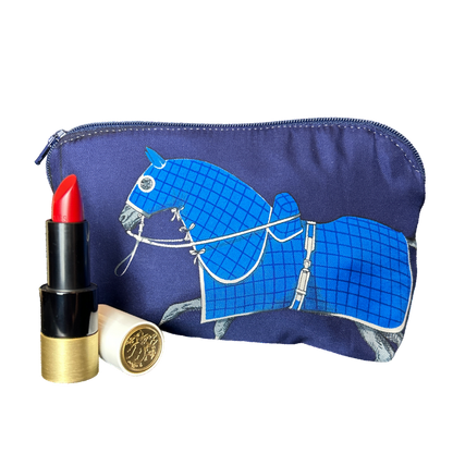 HERMES Couvertures et Tenues du Jour Scarf Beauty Bag at Vintage Luxe Up