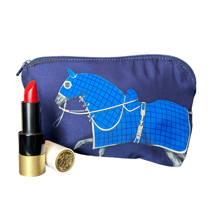 HERMES Couvertures et Tenues du Jour Scarf Beauty Bag at Vintage Luxe Up