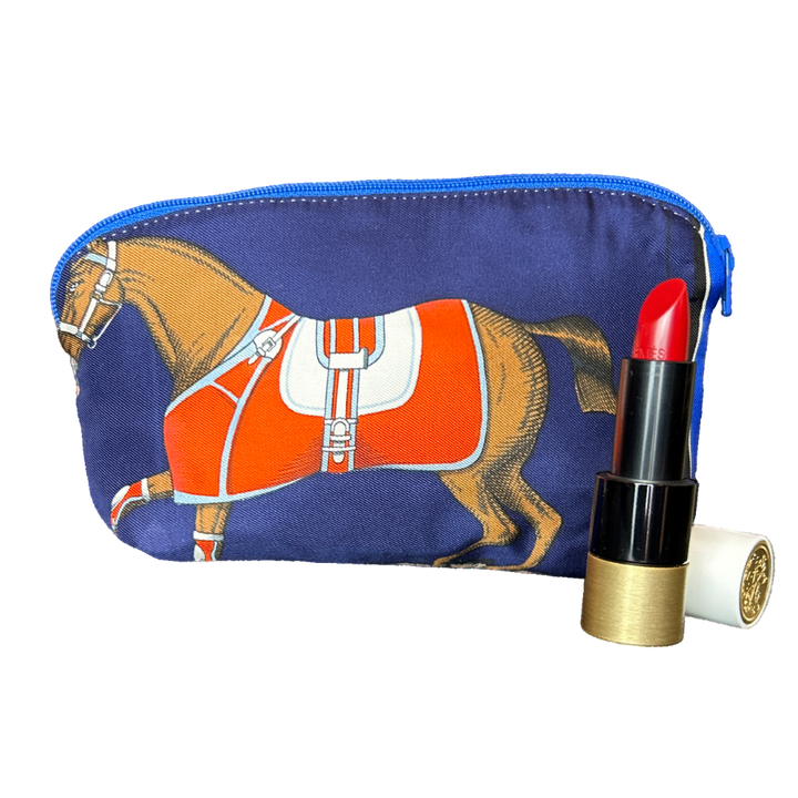 HERMES Couvertures et Tenues du Jour Scarf Beauty Bag at Vintage Luxe Up