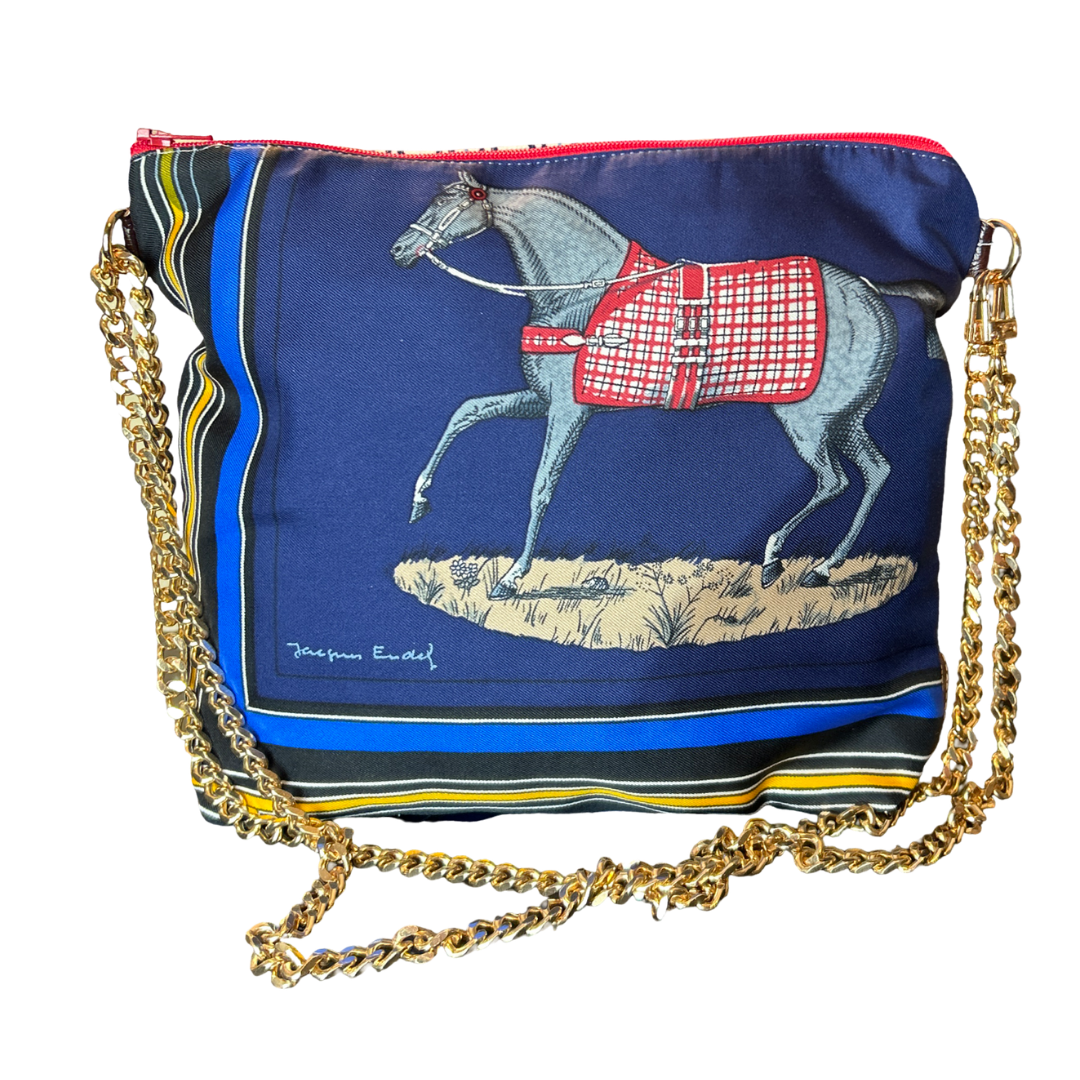 Hermes Couvertures et Tenues du Jour Vintage Scarf Crossbody Bag