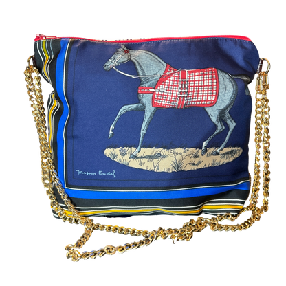 Hermes Couvertures et Tenues du Jour Vintage Scarf Crossbody Bag