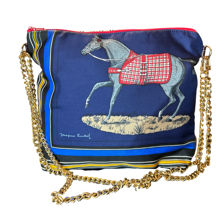 Hermes Couvertures et Tenues du Jour Vintage Scarf Crossbody Bag