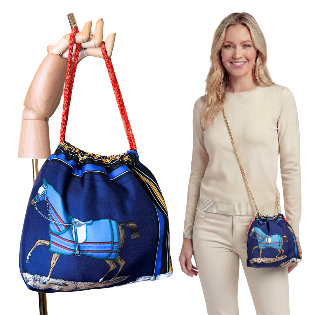 HERMES Couvertures et Tenues du Jour Scarf | Hermes Crossbody Bag at Vintage Luxe up