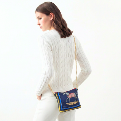 Hermes Couvertures et Tenues du Jour Vintage Scarf Crossbody Bag