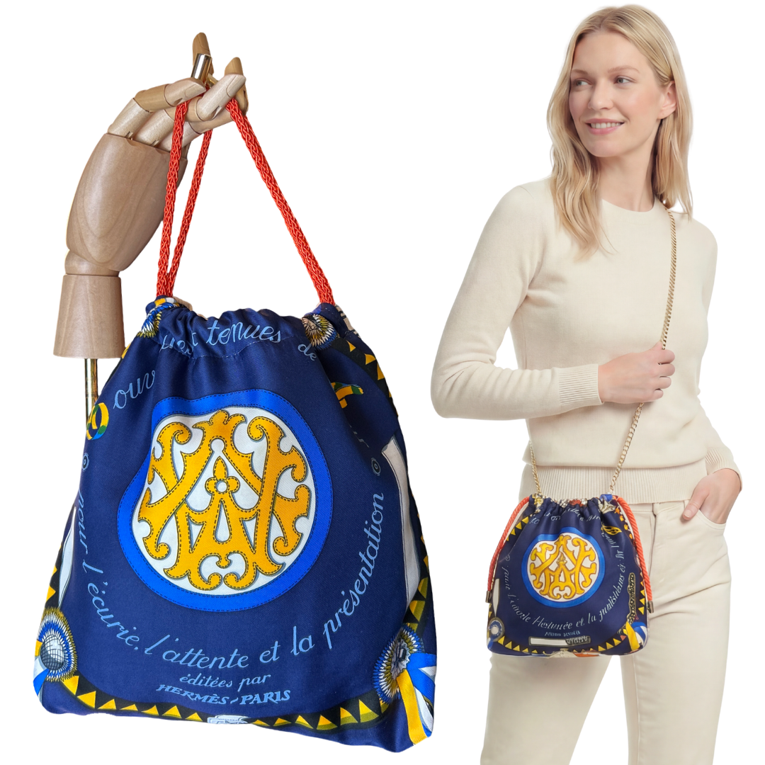 HERMES Couvertures et Tenues du Jour Scarf | Hermes Crossbody Bag at Vintage Luxe up