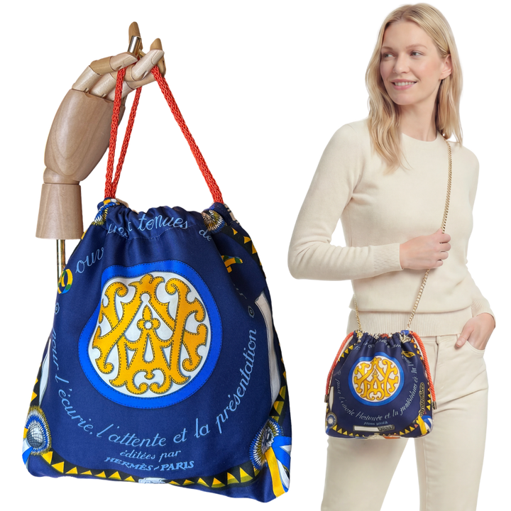 HERMES Couvertures et Tenues du Jour Scarf | Hermes Crossbody Bag at Vintage Luxe up