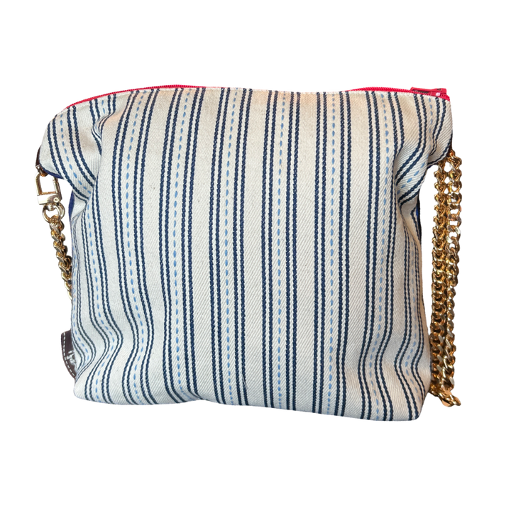 Couvertures et Tenues du Jour Blue Vintage Scarf Crossbody Bag