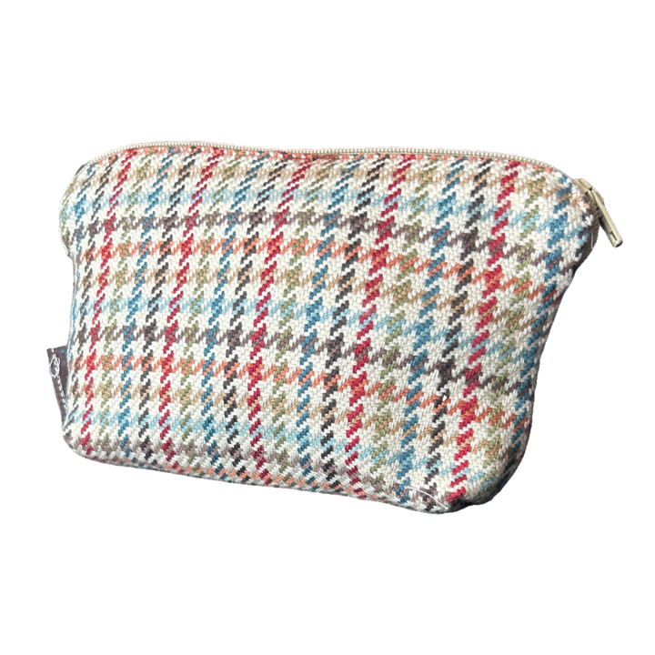 Couvertures et Tenues du Jour Brown Vintage Silk Scarf Beauty Bag