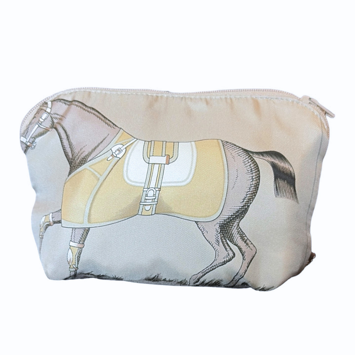 Hermes Couvertures et Tenues du Jour Scarf Cosmetic Bag