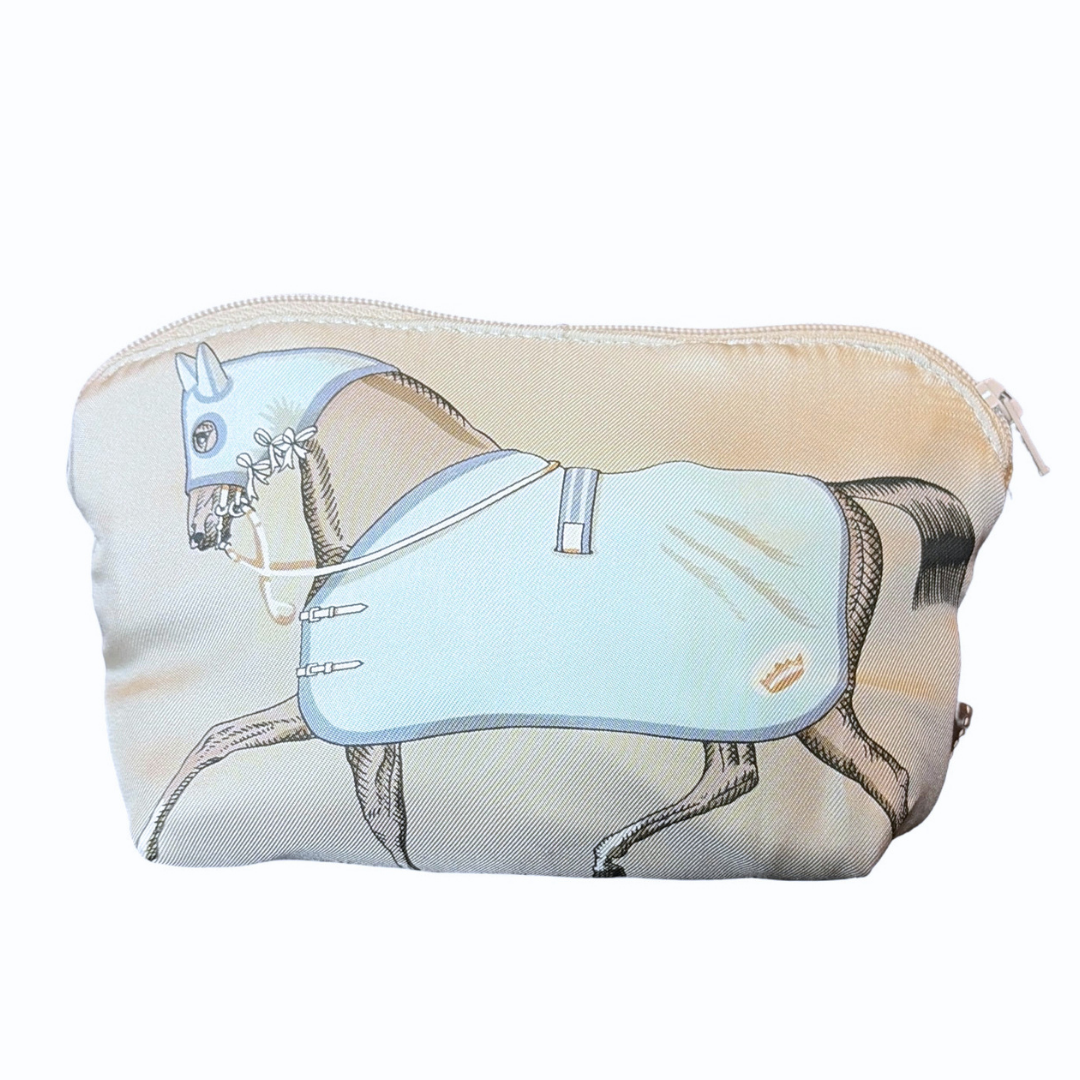 Hermes Couvertures et Tenues du Jour Scarf Cosmetic Bag