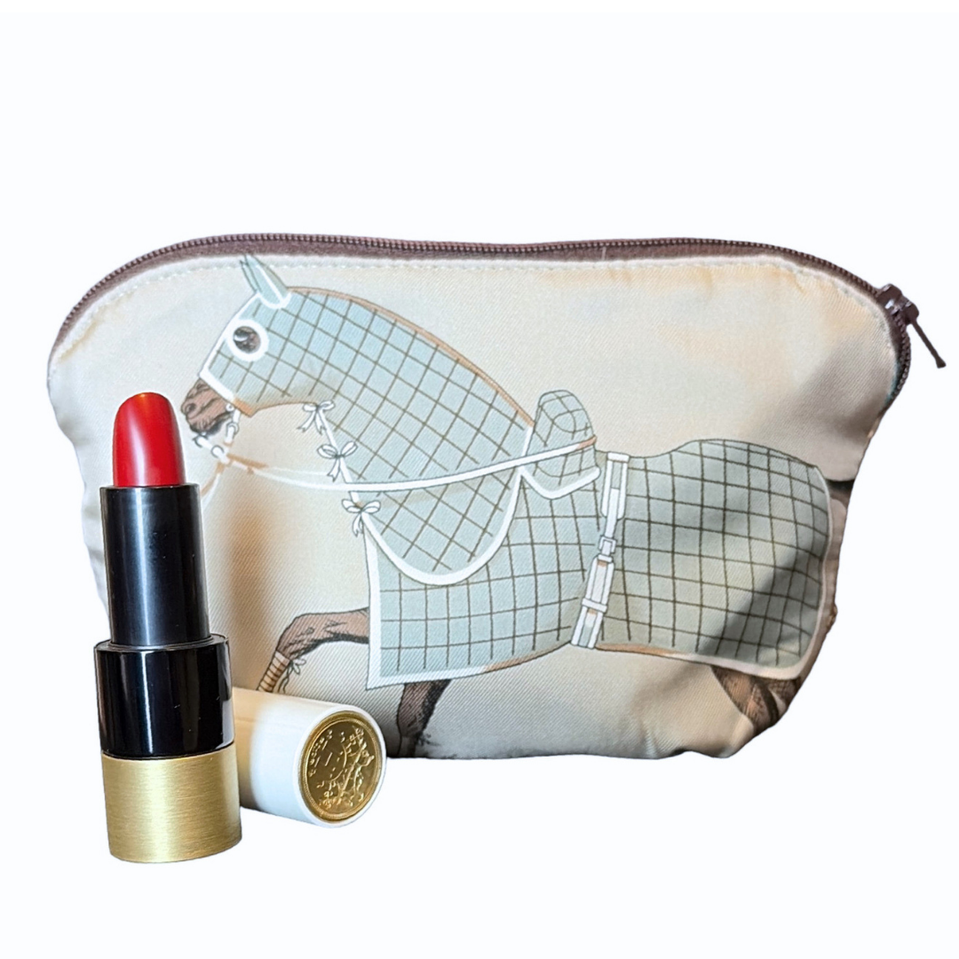 Hermes Couvertures et Tenues du Jour Scarf Cosmetic Bag