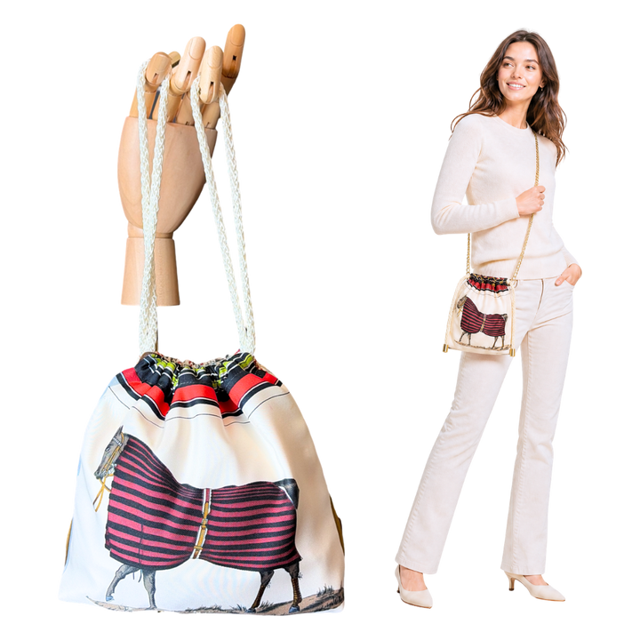 HERMES Couvertures et Tenues du Jour Scarf | Hermes Crossbody Bag at Vintage Luxe up