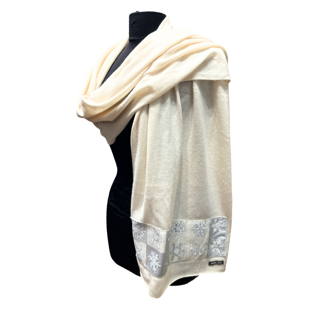 Hermes Feux d'Hiver Vintage Silk Scarf & Cashmere Shawl