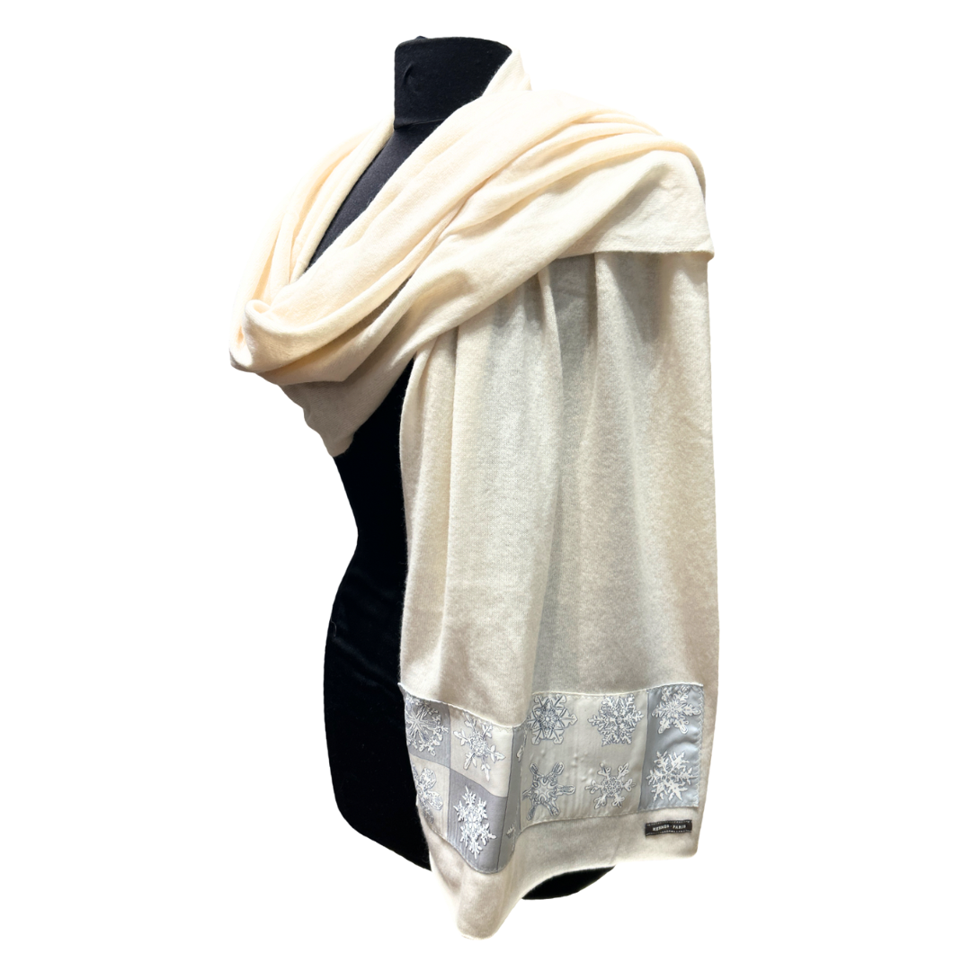 Hermes Feux d'Hiver Vintage Silk Scarf & Cashmere Shawl at Vintage Luxe Up