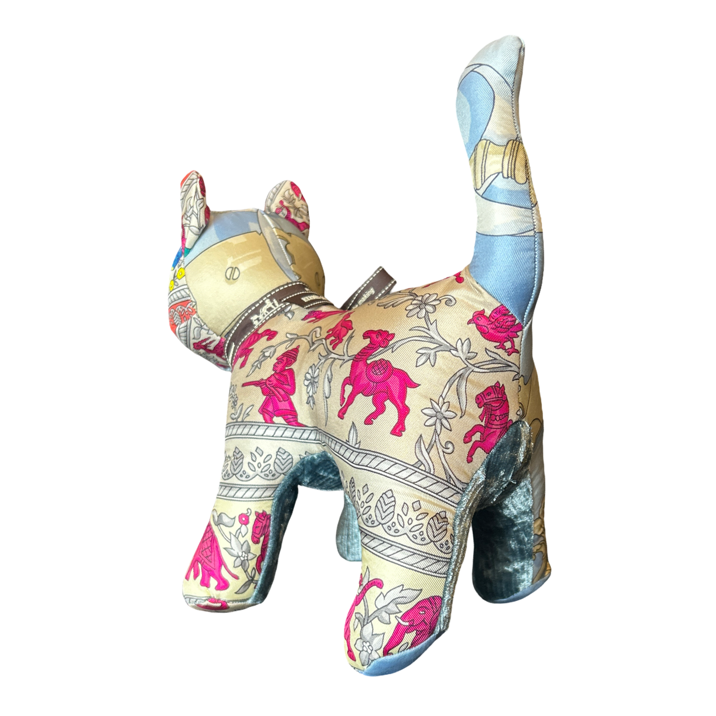 Hermes Chasse en Inde Scarf Patchwork Kitten at Vintage Luxe Up