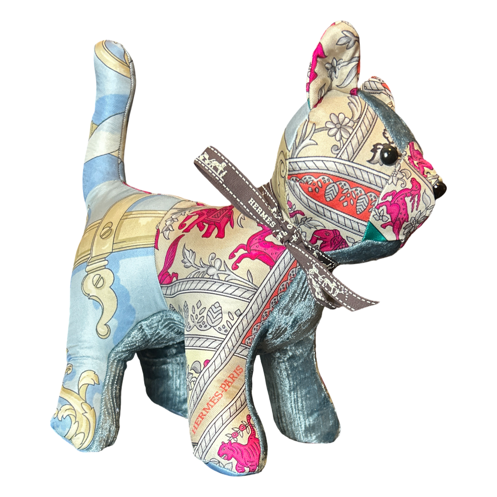 Hermes Chasse en Inde Scarf Patchwork Kitten at Vintage Luxe Up