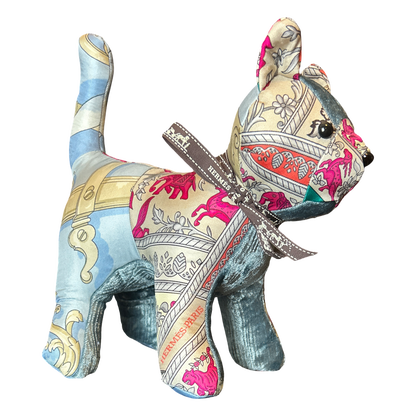 Hermes Chasse en Inde Scarf Patchwork Kitten at Vintage Luxe Up