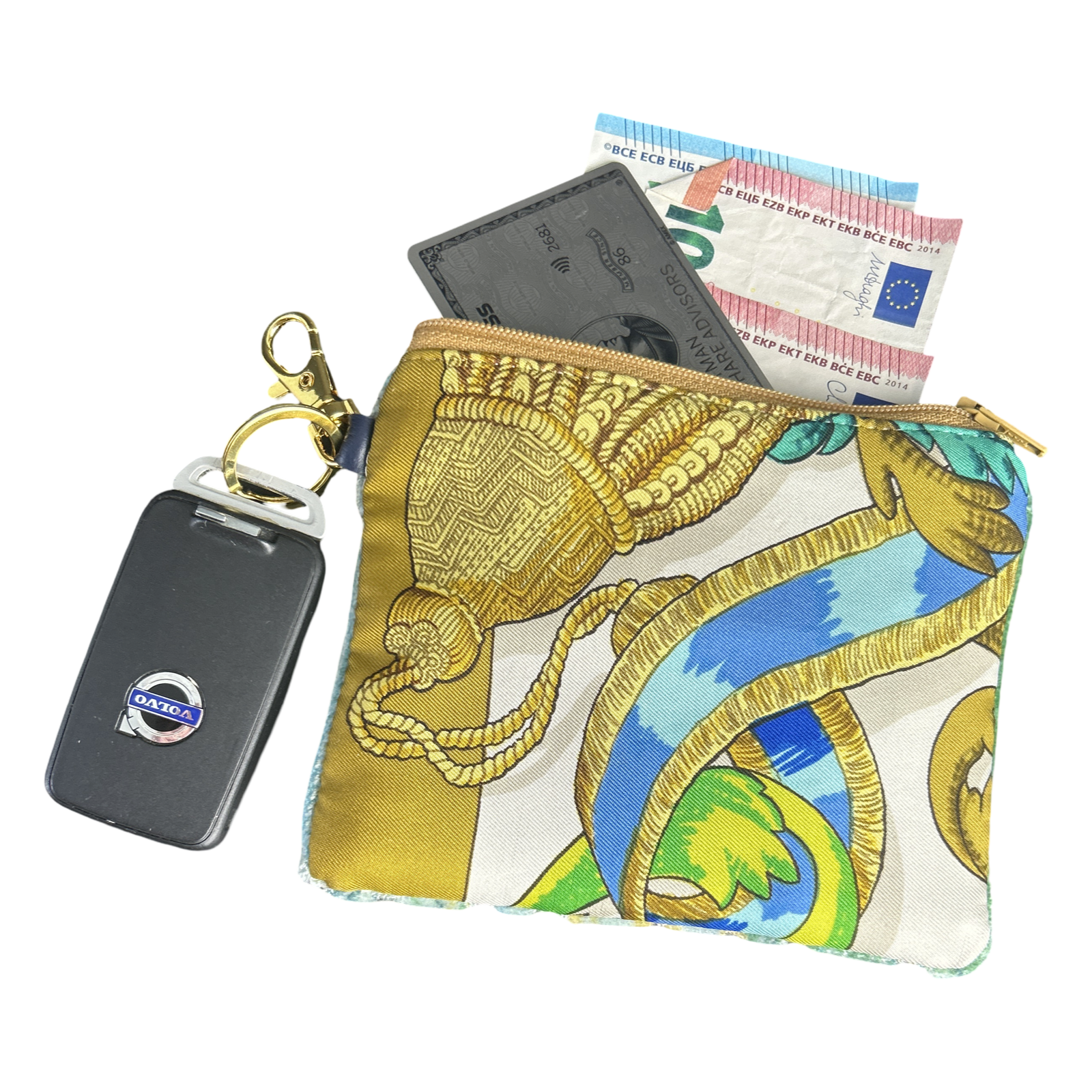 HERMES Mors a la Conetable Scarf Keychain Wristlet Bag