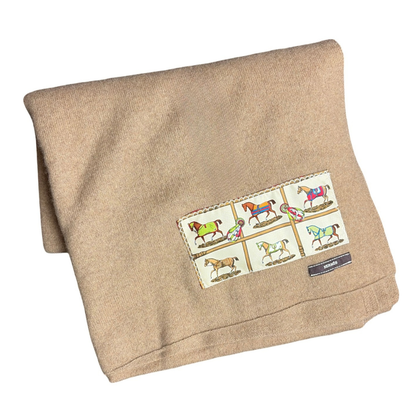Hermes Petits Chevaux Silk Scarf & Cashmere Shawl at Vintage Luxe Up
