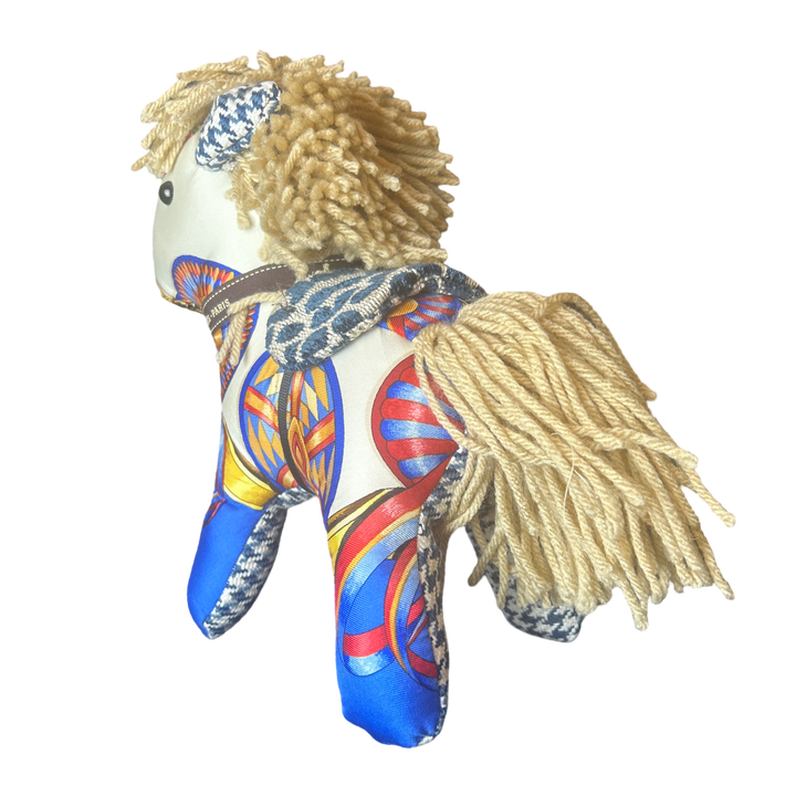 Rubans du Cheval Vintage Silk Scarf Patchwork Pony