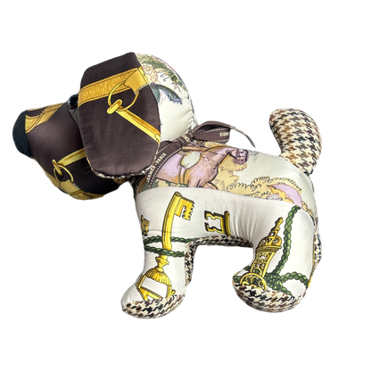Hermes Eperon d'Or  Scarf Patchwork Puppy at Vintage Luxe Up