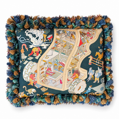Hermes Academia Hippica Scarf Pillow at Vintage Luxe Up