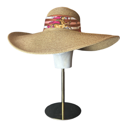 Hermes Astrologie Dies et Hore Scarf Straw Hat exclusively at Vintage Luxe Up