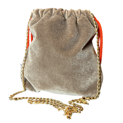 Bolduc au Carre Vintage Cashmere & Silk Scarf Drawstring Crossbody Bag