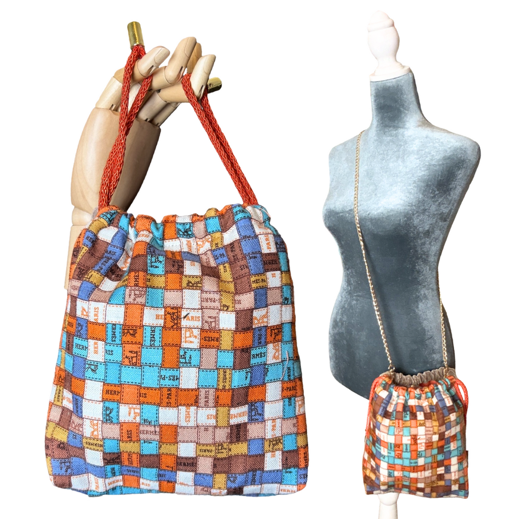 HERMES Bolduc Au Carre Scarf | Hermes Crossbody Bag at Vintage Luxe Up