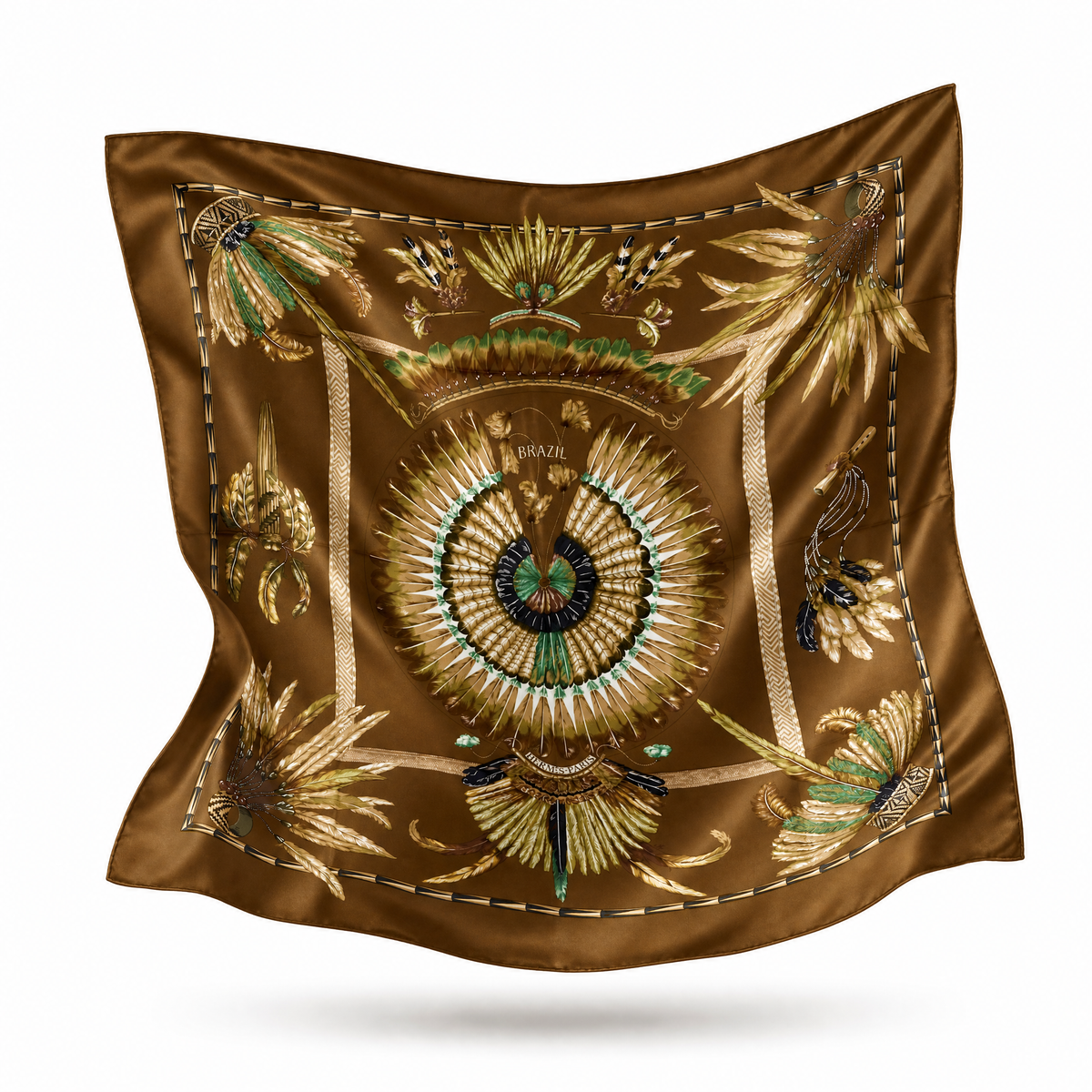 HERMES BRAZIL SILK SCARF