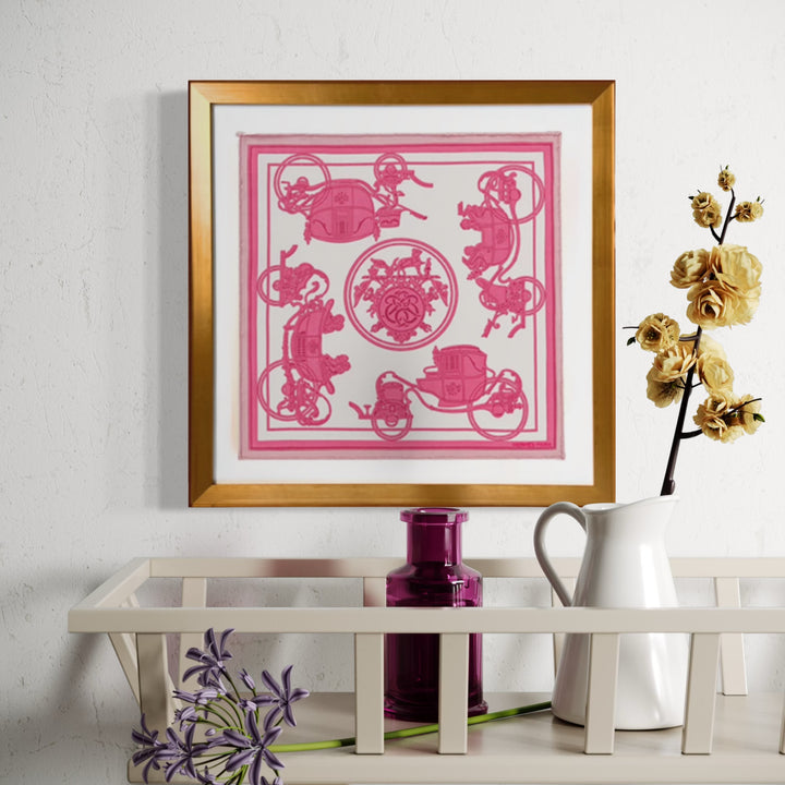 HERMES Ex Libris Scarf | Hermes Framed Scarf at Vintage Luxe Up