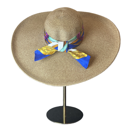 Hermes Grand Manege Scarf Sun Hat exclusively at Vintage Luxe Up