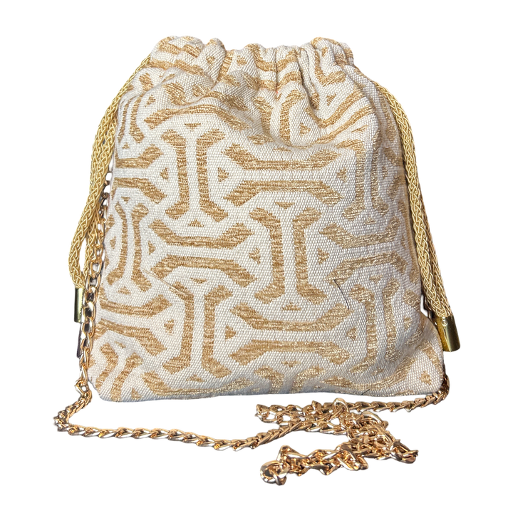 Astrologie Dies et Hore Vintage Scarf Drawstring Crossbody Bag