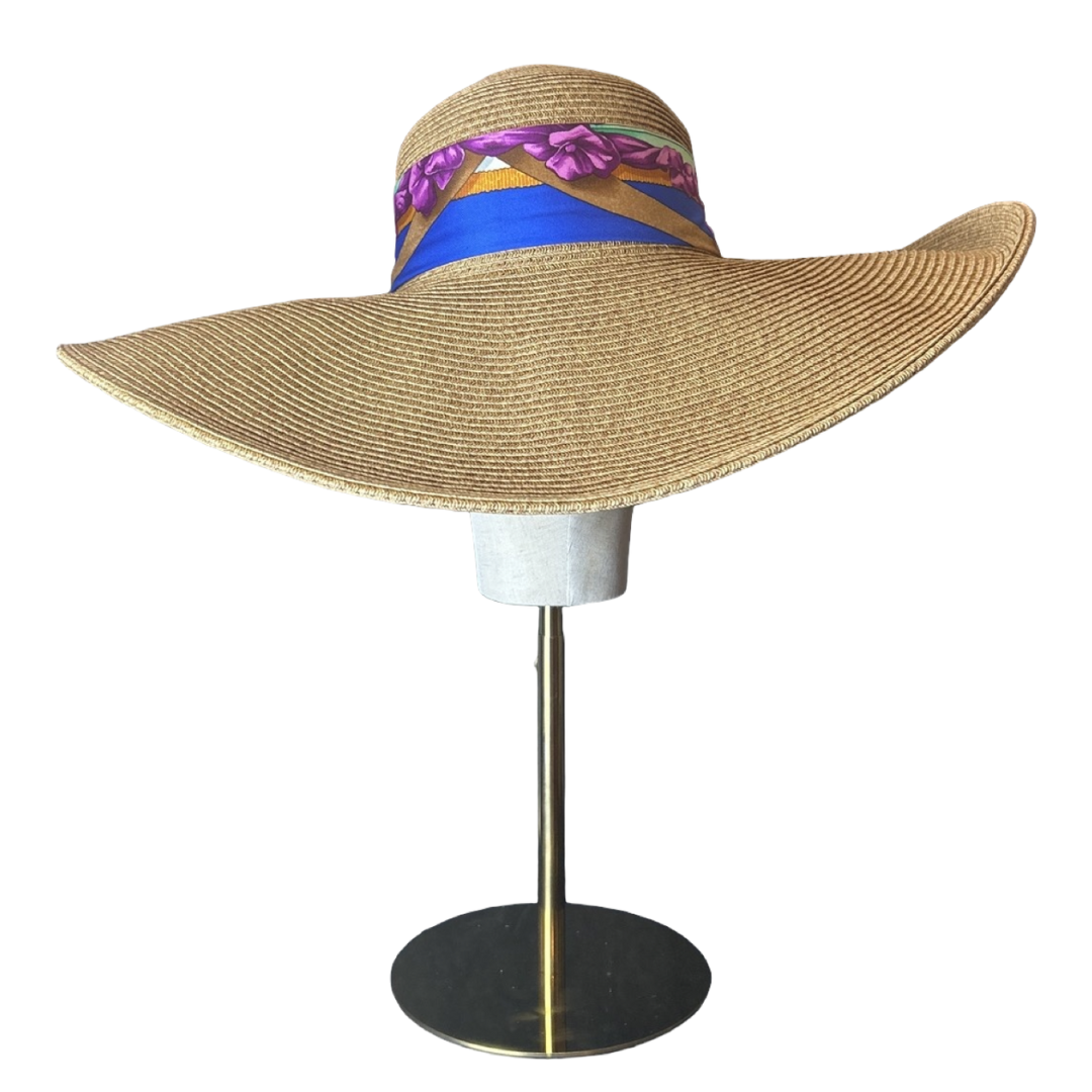 Hermes Grand Manege Scarf Sun Hat exclusively at Vintage Luxe Up Hermes Grand Manege Scarf Sun Hat exclusively at Vintage Luxe Up