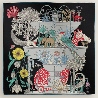 Hermes Precious Paradise Detail Scarf | Framed Hermes Scarf at Vintage Luxe Up