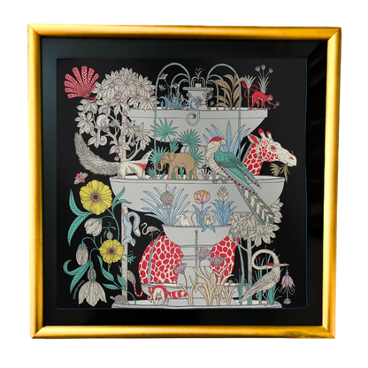 Hermes Precious Paradise Detail Scarf | Framed Hermes Scarf at Vintage Luxe Up