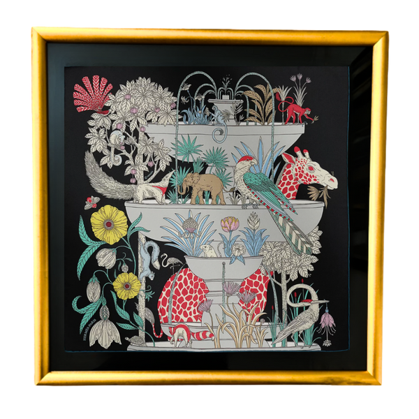 新品未使用【HERMES】カレ90 PRECIOUS PARADISE HERMES Precious Paradise Detail Scarf | Framed Hermes Scarf