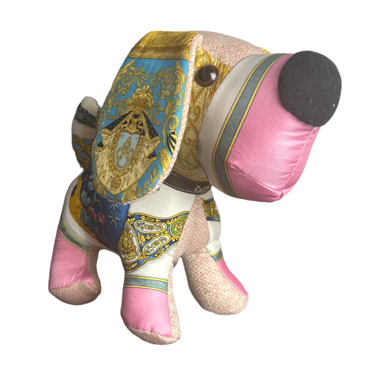 Hermes Qu'Importe le Flacon Scarf Patchwork Puppy at Vintage Luxe Up