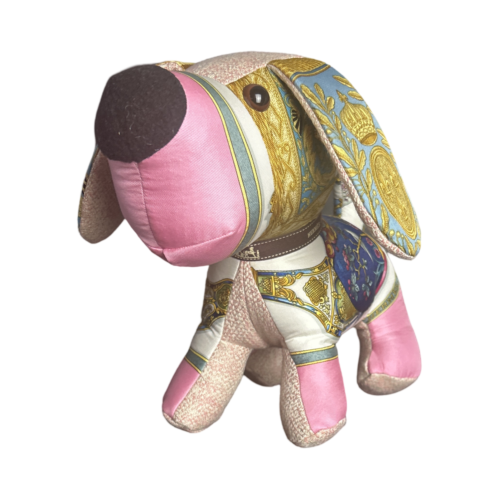 Hermes Qu'Importe le Flacon Scarf Patchwork Puppy at Vintage Luxe Up