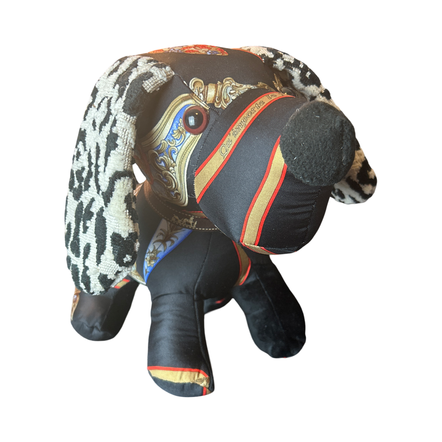 Hermes Qu'Importe le Flacon Scarf Patchwork Puppy at Vintage Luxe Up