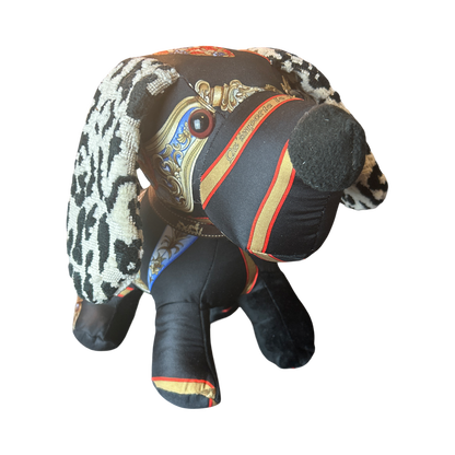 Hermes Qu'Importe le Flacon Scarf Patchwork Puppy at Vintage Luxe Up