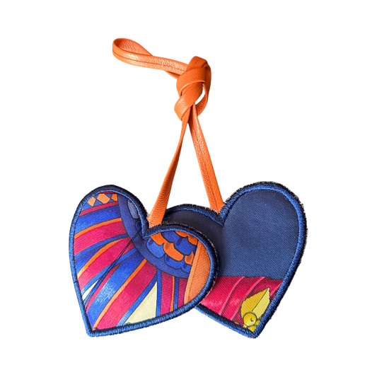 Hermes Rubans du Cheval Scarf Bag Charm at Vintage Luxe Up