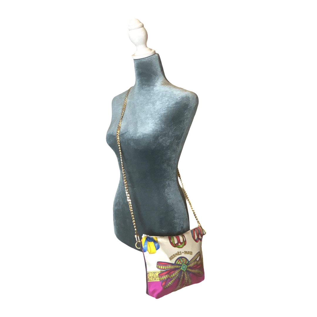 Rubans du Cheval Fuchsia Vintage Scarf Crossbody Bag