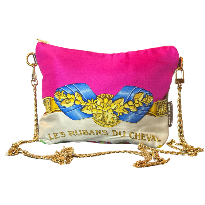 Rubans du Cheval Fuchsia Vintage Scarf Crossbody Bag