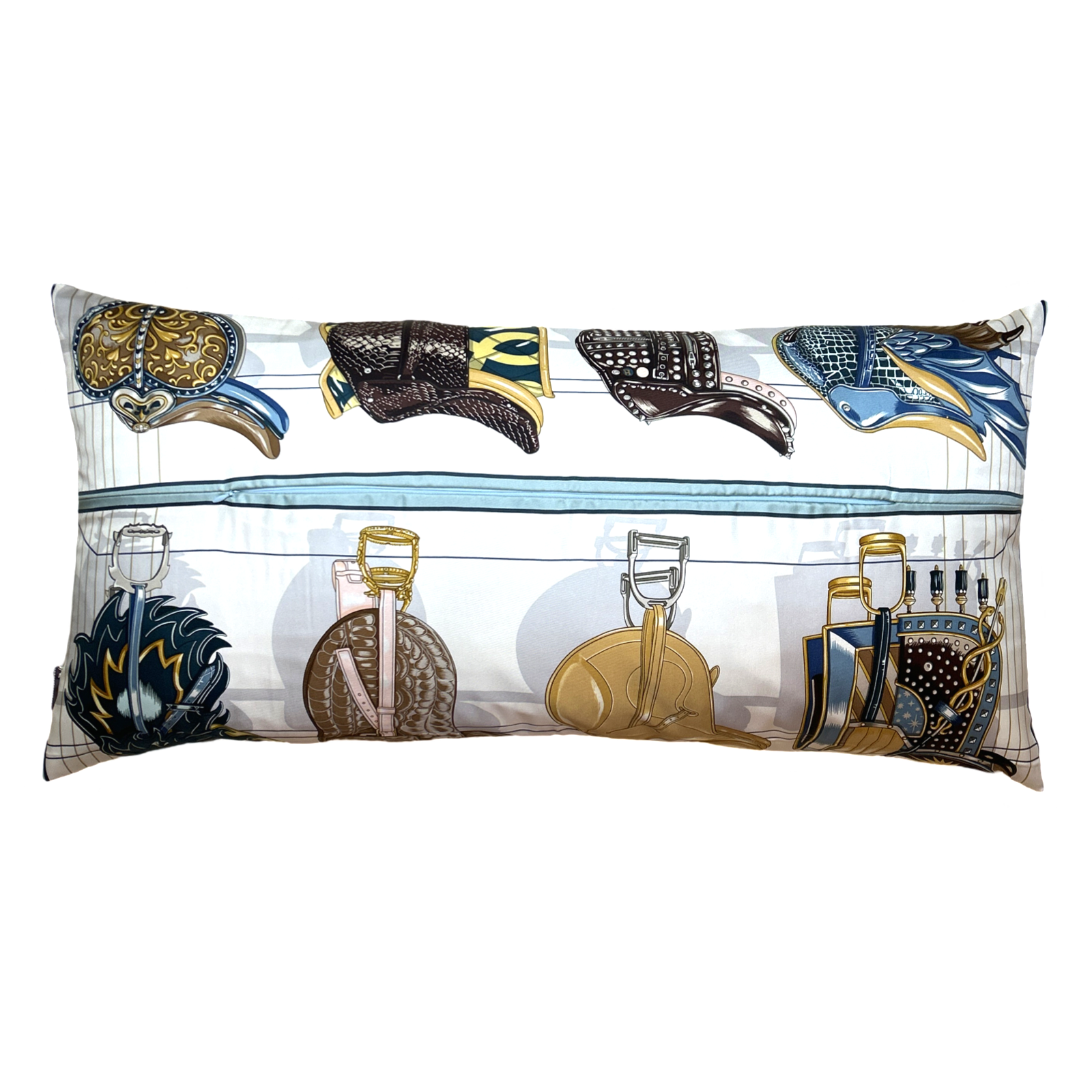 HERMES Tous en Selle Scarf Pillow at Vintage Luxe Up